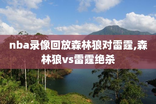 nba录像回放森林狼对雷霆,森林狼vs雷霆绝杀