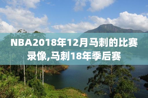 NBA2018年12月马刺的比赛录像,马刺18年季后赛