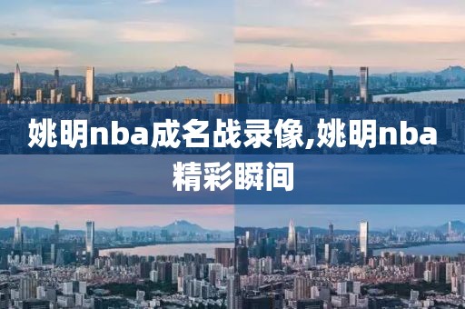 姚明nba成名战录像,姚明nba精彩瞬间