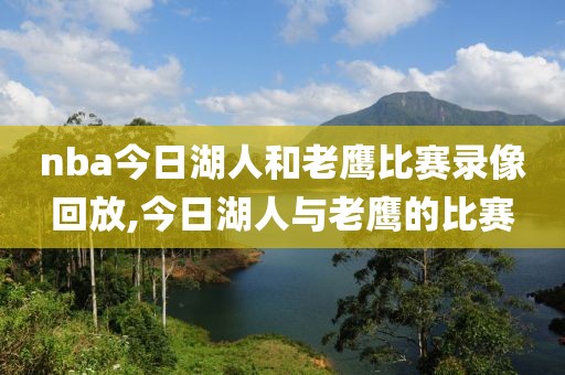 nba今日湖人和老鹰比赛录像回放,今日湖人与老鹰的比赛