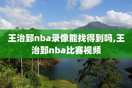 王治郅nba录像能找得到吗,王治郅nba比赛视频