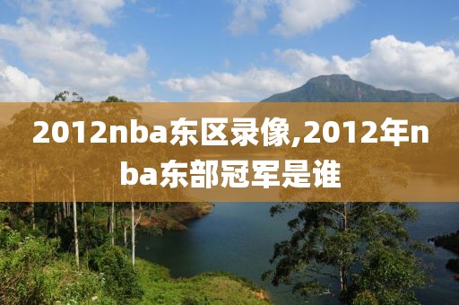 2012nba东区录像,2012年nba东部冠军是谁