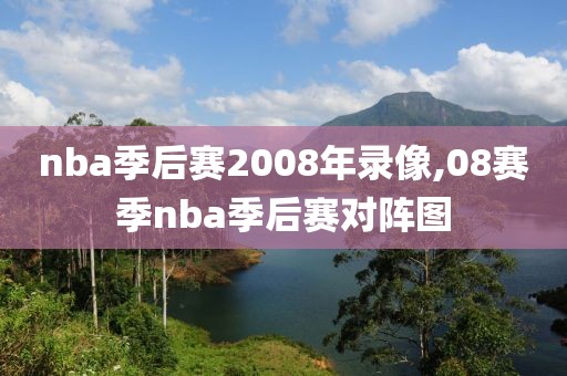 nba季后赛2008年录像,08赛季nba季后赛对阵图