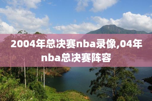 2004年总决赛nba录像,04年nba总决赛阵容